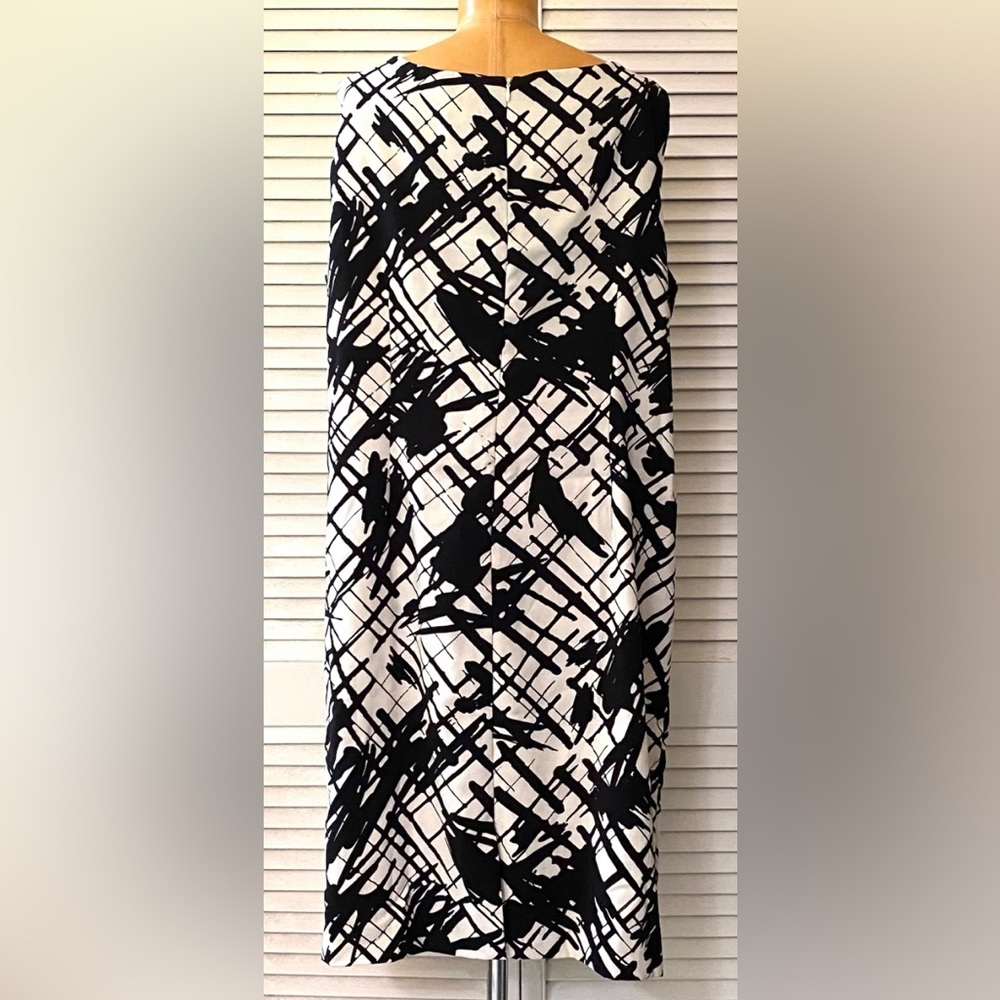 Le Bos Dress Womens Plus Size 22W Black White Sleeveless Office Party Sheath - Picture 6 of 9